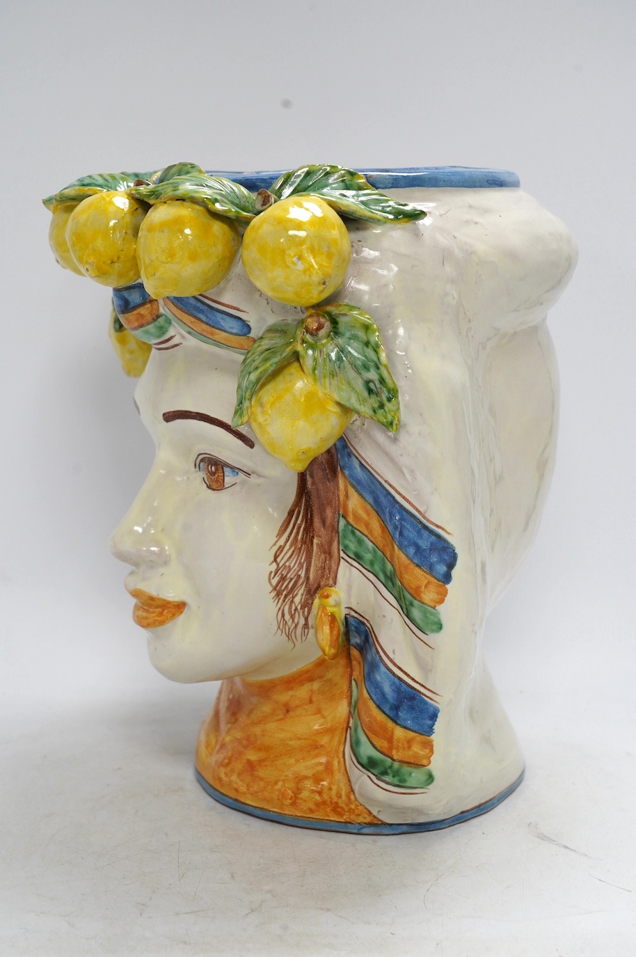An Agata Treasures 'The Lemon lady' vase, height 31cm. Condition - good